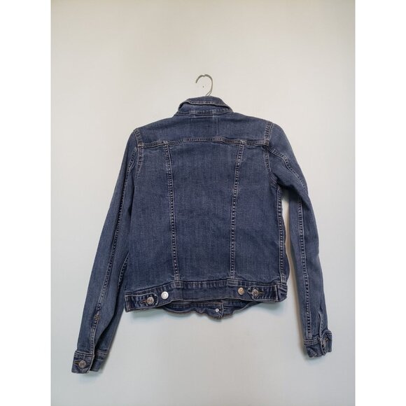 Levi's Jean Jacket Juniors L Blue Denim Button Front Trucker Stretch Medium Wash - Picture 2 of 5